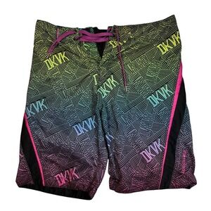 DUNKELVOLK GeomtreX Board Shorts Mens Multicolor Geometric Print Size 34
$80‎